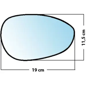Mad Miroir De Rechange Bombé Côté Passager Fiat Grande Punto 05>12 / 500 07 Vendu parnorauto