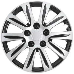 4 Enjoliveurs Gris/noir Norauto 16 Pouces pas cher