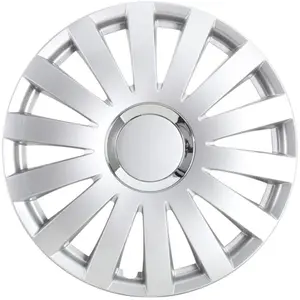 4 Enjoliveurs Gris Chromé Norauto Ring 15 Pouces pas cher