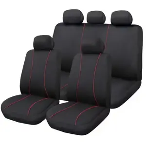 Jeu Complet De Housses Universelles Voiture 1er Prix Noir Et RougeVendu parnorauto