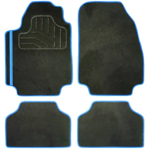 Jeu Complet De Tapis Universels En Moquette Norauto Noir Et Bleu pas cher
