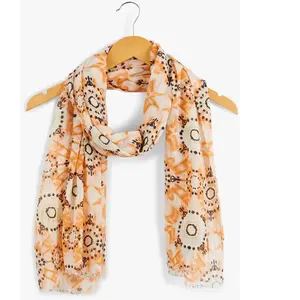 Lollipops Paris Foulard rectangulaire corail Nurlu pas cher