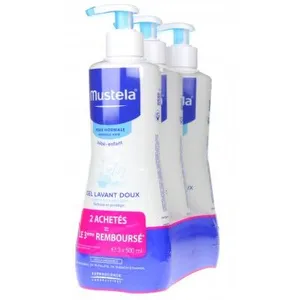 Mustela Lot de 3 flacons de gel nettoyant doux pour bébé Taille : 3 x 500 mlVendu parrakuten