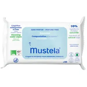 Mustela by Expanscience Lingettes composables sans parfum 60 pièces pas cher
