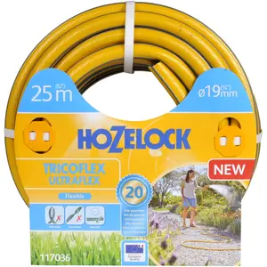 Comparateur de prix : Hozelock Tuyau d'arrosage Tricoflex Ultraflex Ø 19 mm Longueur : 25 m (117036)