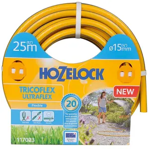 Comparateur de prix : Tuyau d'arrosage Ultraflex Hozelock Tuyau diam 15mm 25m - Garantie 20 ans