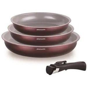 Set de 3 poêles - ARTHUR MARTIN - AM8866 - Tous feux dont induction - ... pas cher