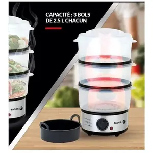 Fagor Fagor FG9122 - Cuiseur vapeur - 7.5 litres - 500 Watt pas cher