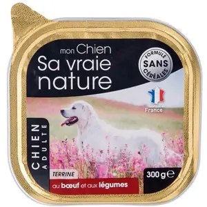 Boîte Chien - Sa vraie nature® Terrine Boeuf et Légumes - 300 g pas cher