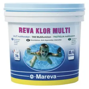 Reva Klor multi - Galet 250g - 5 kg de Mareva - Chlore, oxygène actif,... pas cher