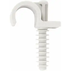 Collier cheville plastique blanc simple - Tube Ø 18 mm - Vendu par 100...Vendu paramazon