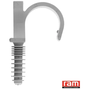Comparateur de prix : Collier cheville plastique blanc simple - Tube Ø 22 mm - Vendu par 100...