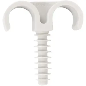 Comparateur de prix : Collier cheville plastique blanc double - Tube Ø 22 mm - Vendu par 100...