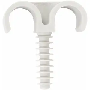 Collier cheville plastique blanc double - Tube Ø 16 mm - Vendu par 100...Vendu paramazon