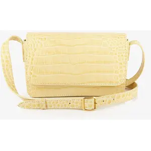 Mellow Yellow - Sac besace en Cuir Arsene jaune - 21x13x5 cm T.U pas cher