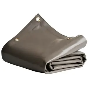 Bâche Brise vue Taupe 3x5 m LP640BV - Garantie 8 ans - Brise vent occultant en pvc - Pare vue jardin - Tecplast