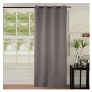 HomeMaison Rideau occultant uni coloré (140x260 cm - Taupe) pas cher