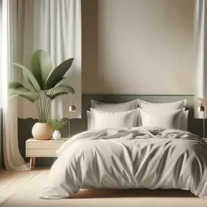 3S. x Tertio (Nos Unis) Housse de couette coton TERTIO® - Gris Galet pas cher
