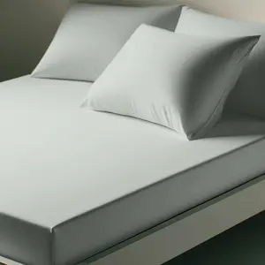 Drap-housse coton TERTIO® - Celadon pas cher