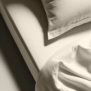 Drap plat coton TERTIO® - Gris Galet pas cher
