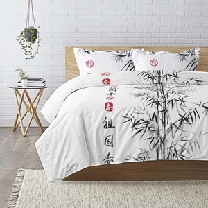3S. x Collection (Nos Imprimés) Parure de lit en coton - BAMBOU PANDY pas cher
