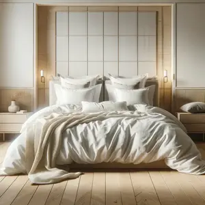 Housse de couette gaze de coton TERTIO® -Blanc pas cher