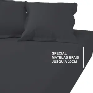 3S. x Tertio (Nos Unis) Drap-housse grand bonnet polycoton TERTIO® - A... pas cher