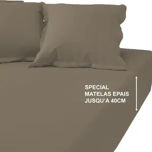 3S. x Tertio (Nos Unis) Drap-housse grand bonnet XL polycoton Tertio® ... pas cher