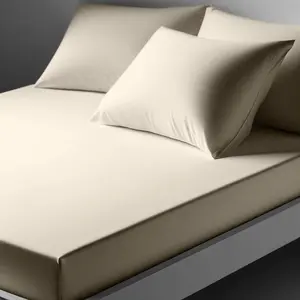 Drap-housse coton TERTIO® - Gris Galet pas cher