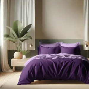 Housse de couette coton TERTIO® - Violet / Lila pas cher