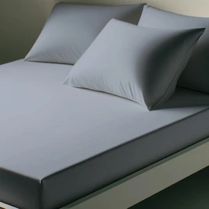 Drap-housse coton TERTIO® - Bleu Orage pas cher