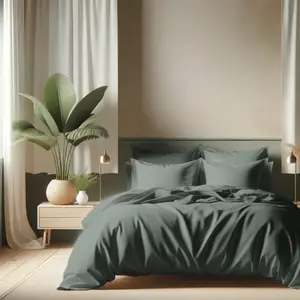 Housse de couette coton TERTIO® - Lichen pas cher