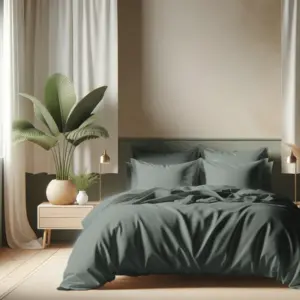 Housse de couette coton TERTIO® - Lichen pas cher
