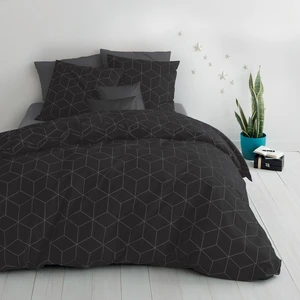 3S. x Collection (Nos Imprimés) Parure de lit coton JEHAUT - Anthracite pas cher