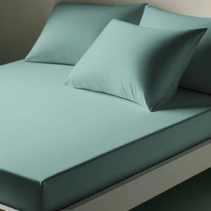 Drap-housse coton TERTIO® - Tilleul pas cher