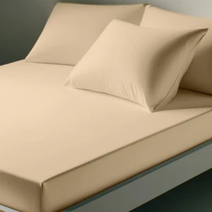 3S. x Tertio (Nos Unis) Drap-housse coton TERTIO® - Ecru pas cher