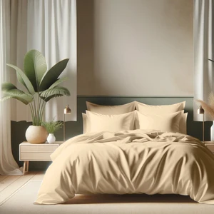 Housse de couette coton TERTIO® - Écru pas cher