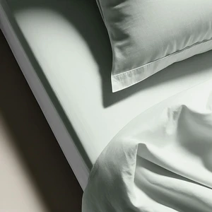 Drap plat coton TERTIO® - Celadon pas cher