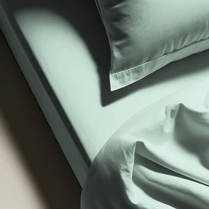 Drap plat coton TERTIO® - Celadon pas cher