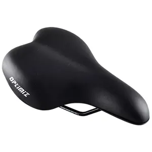 Selle loisir optimiz confort mixte noir rail acier (238 x 146mm) pas cher