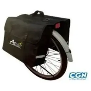 Comparateur de prix : Atoo Sacoche velo porte bagage a pont 2 volumes optimiz noire (+/-40l)