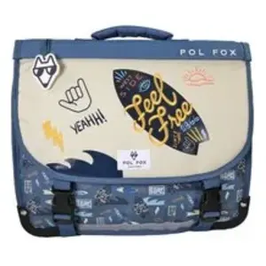 Cartable enfant Pol Fox Surf Bleu 38 cm P8CA38SURF pas cher