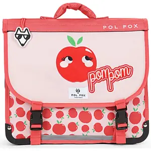 Cartable enfant Pol Fox Pompom Rouge 38x14x32 cm P9-CA38-POM