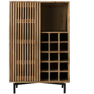Pier Import - Meuble bar en bois d'acacia motif baguette melbourne pas cher