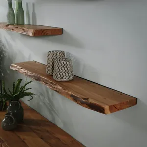 Comparateur de prix : Pier import Etagère murale bord naturel en acacia massif L120cm