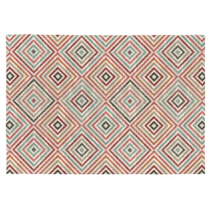 Rugs&Rugs Tapis décoratif en coton en impression digital multicolore 120x170 pas cher