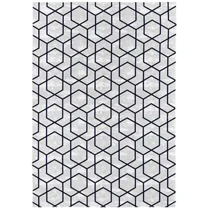 Rugs&Rugs Tapis décoratif en coton en impression digital gris 120x170 pas cher