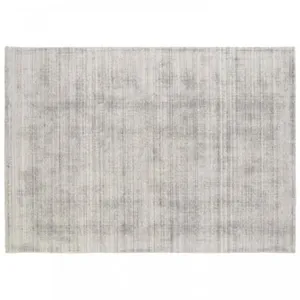 OVIALA Tapis chenille rectangulaire imprimé nuancé gris clair 160 x 230 cm pas cher