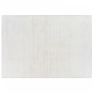 Tapis chenille rectangulaire imprimé nuancé ivoire 120 x 170 cm  Oviala pas cher
