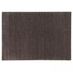 OVIALA Tapis rectangulaire en polypropylène gris anthracite 160 x 230 cm pas cher